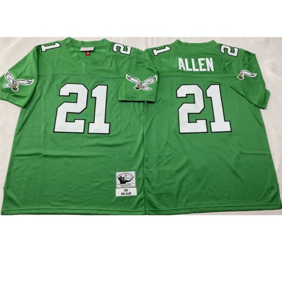 Mens Youths Kids Womens Eric Allen Stitched Jersey Green